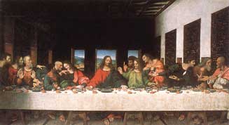 ภาพวาดอาหารมื้อสุดท้าย(The Last Supper)โดยเลโอนาร์โด ดา วินชี